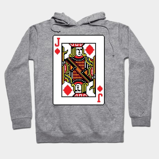 Jack of Diamonds Pixel Art Hoodie by inotyler